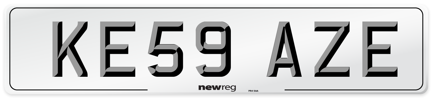 KE59 AZE Number Plate from New Reg